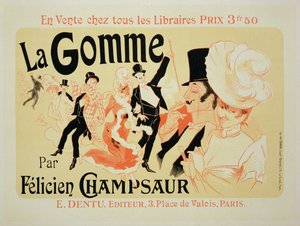 Reprodukce reklamního plakátu "La Gomme", autor Felicien Champsaur